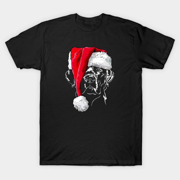 Funny Labrador Retriever Santa Christmas dog lab mom T-Shirt by wilsigns